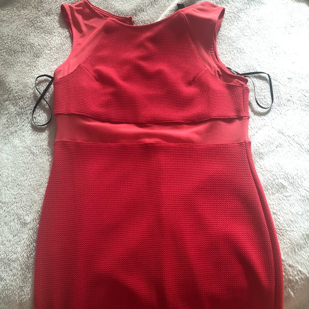NWT Red mini dress with mesh